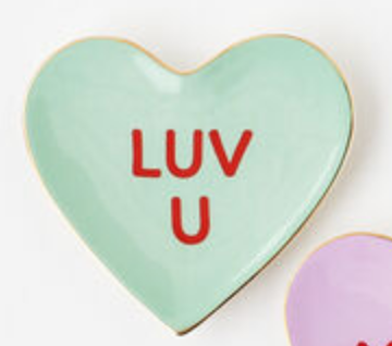 Conversation Candy Heart Dishes