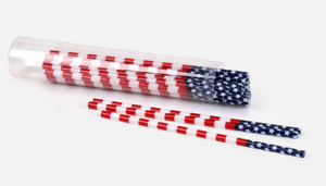 American Flag Straws