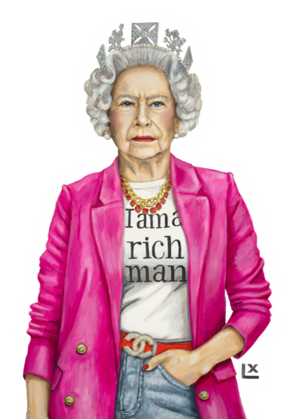 The Queen is a Rich Man Paper Print